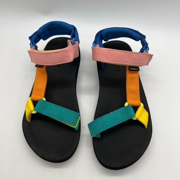MUBOLIY WOMENS COLORFUL STRAPPY ADVENTURE SANDALS SIZE 8 - Picture 5 of 11